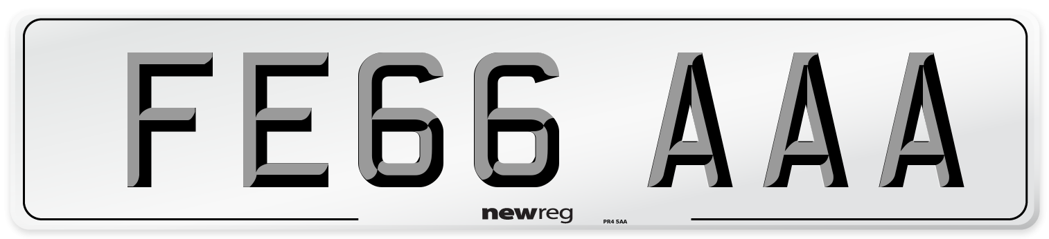FE66 AAA Number Plate from New Reg